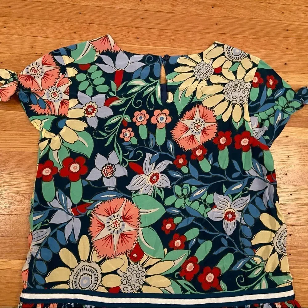 Gymboree floral colorful short sleeve drop waist dress NWT